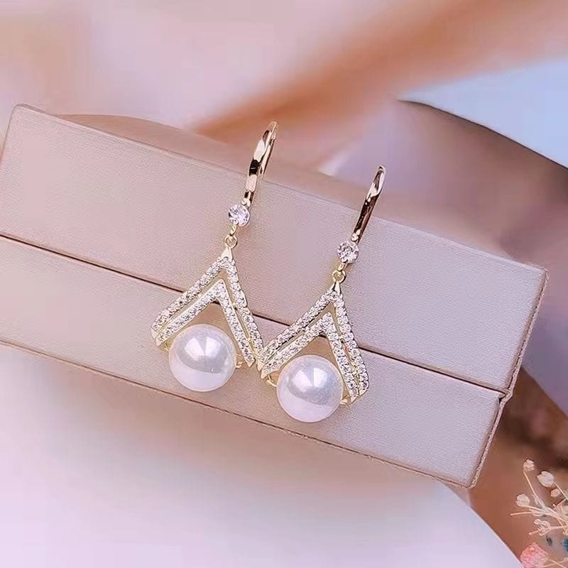 Fashion Water Drop Pearl Earrings - Trendy All-Match Accessories